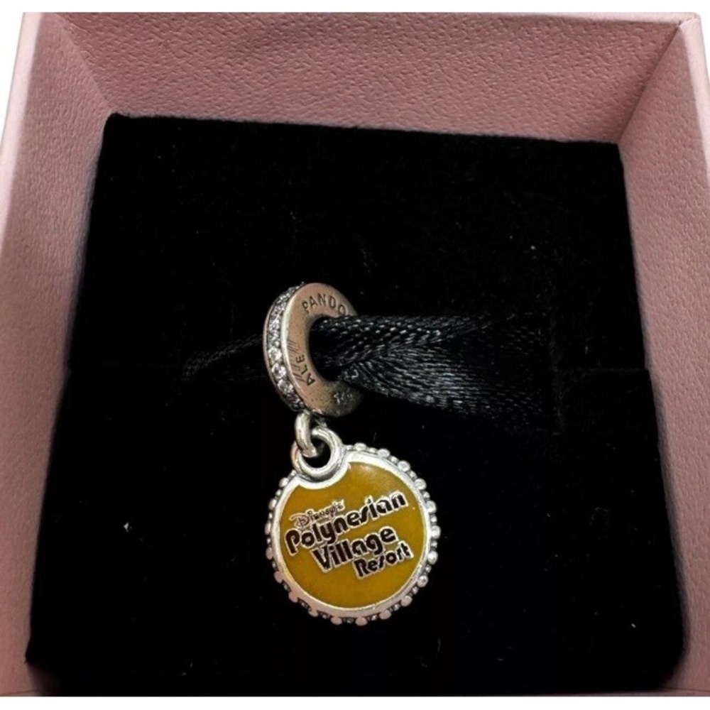 Disney Parks 2025 Polynesian Resort Pandora Charm‎ Double Sided Dangle Tiki NEW